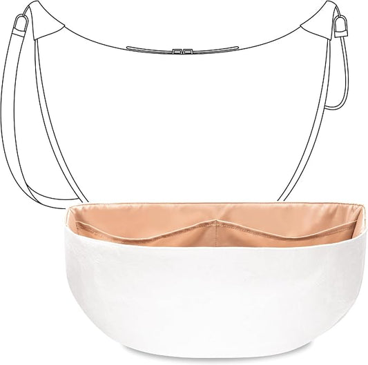 Purse Organizer Insert for Moon-Shaped Handbags (Large) — Compatible with LV Loop Hobo GM | Lightweight Slim Curved Bottom Liner ——Size 02 (12.6" L x 6.3" H x 3.5" D) by FANJIProject