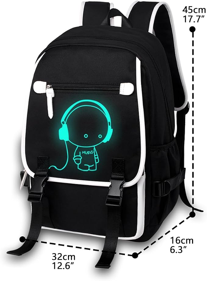 Asge Large 3 Piece Backpack Set - Boys & Girls Teenage Reflective Waterproof School Satchel for Travel & Outdoor - Image 2
