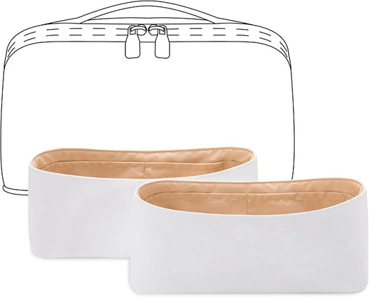 Purse Organizer Insert Compatible with LV Toiletry | Handcrafted DuPont™ Tyvek®, Precision 1:1 Custom Fit, Vanile, Lightweight, Keep Bag Clean & Protected for Travel & Commute by FANJIProject