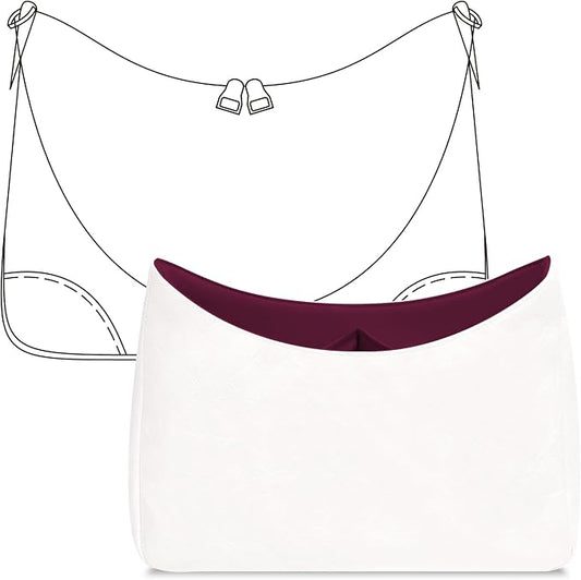 Lightweight Purse Organizer Compatible with LV BOULOGNE | Handcrafted DuPont™ Tyvek®,Handbag Organizer Insert,1:1 Custom Fit,Prunoir,Designed for Minimalists, Office & Daily Commute by FANJIProject