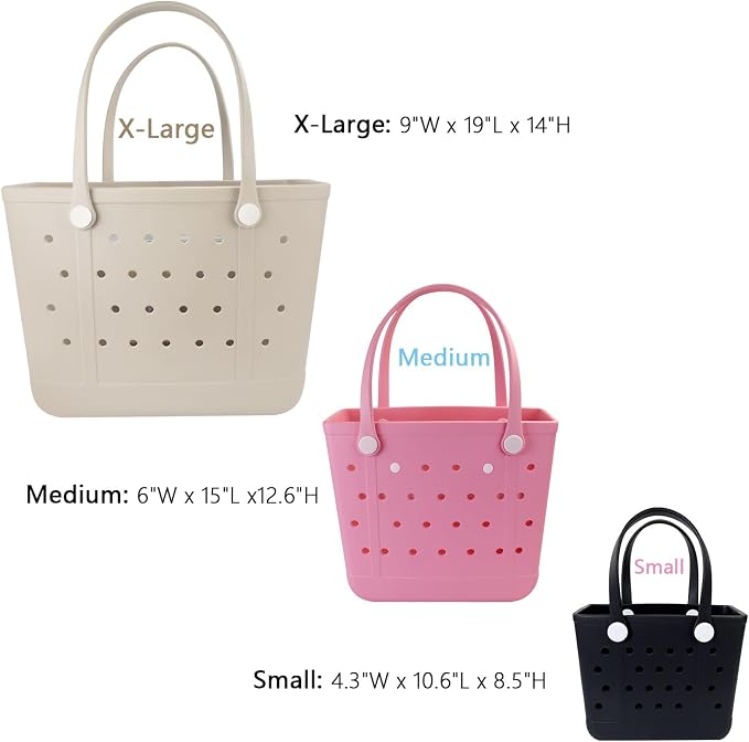 Lightweight Extra large Rubber Beach Bag Small mini Tote Bag for Gym Waterproof medium Open Handbag for Pool Sports - Image 4