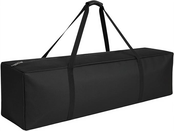 COOLBEBE 56" Sports Duffle Bag - 216L Extra Large Travel Duffel Luggage Bag with Upgrade 2-way Lockable Zippers, Sturdy & Water Resistant Long Duffle Bag for Camping Moving (Black 56inch) by COOLBEBE