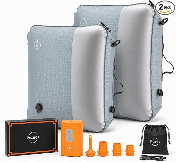 Vacuum bags for travel luggage with Wireless Pump – 270° Open, IP68 Waterproof, Reusable Compression Bags, Pack More in Carry-On & Checked Suitcases(2Pack+Pump) by Fruaros
