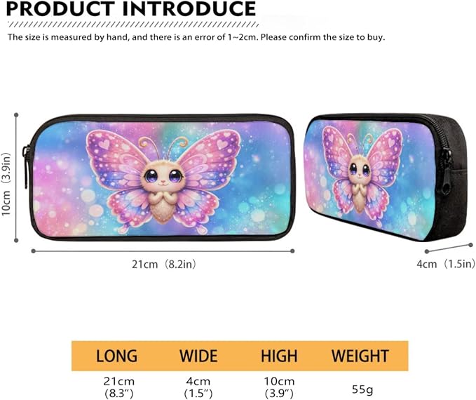 Forchrinse Cartoon Butterfly Backpack for Girls Kids Backpacks with Lunch Box Pencil Case 3PCS Bookbag Set 17 inch School Bag for Elementary School - Image 6