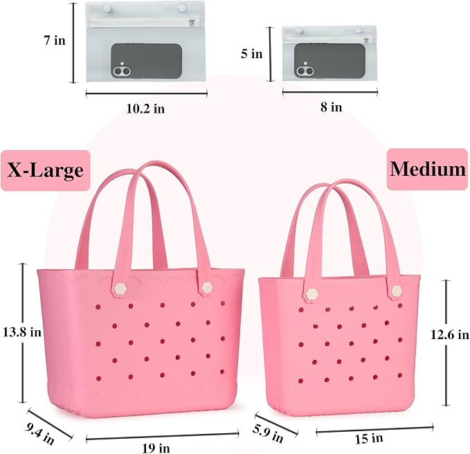 Rubber Beach Bag Waterproof Durable Large Tote Bag for Beach Sports Pool Swim Travel EVA Tote - Image 3