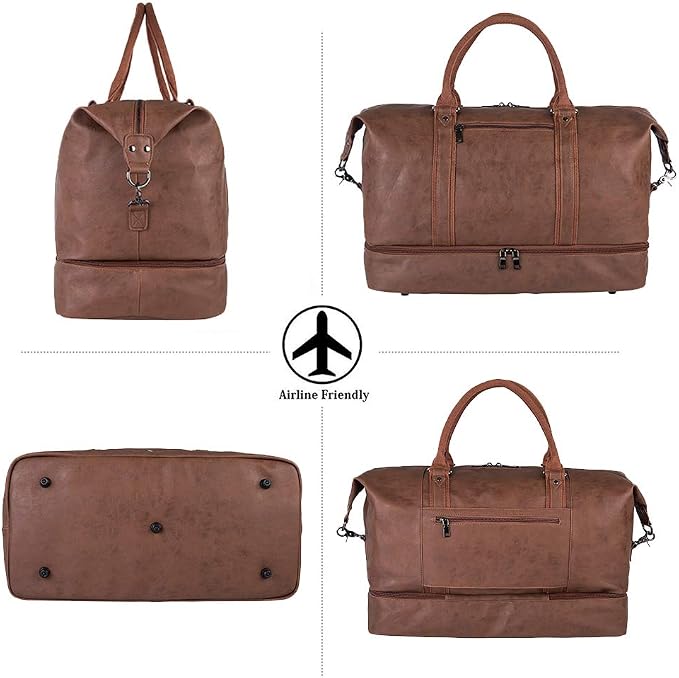Weekender Overnight Bag Carry On Bag Travel Bag with Shoe Pouch - Image 5