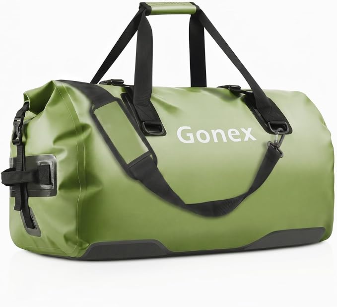 Gonex Extra Large Waterproof Dry Duffel Bag, Roll-Top PVC Gear Bag | Waterproof PVC, Roll-Top Closure, Wet Pocket, Shoulder & Hand Carry, Kayaking, Paddleboarding, Travel by Gonex