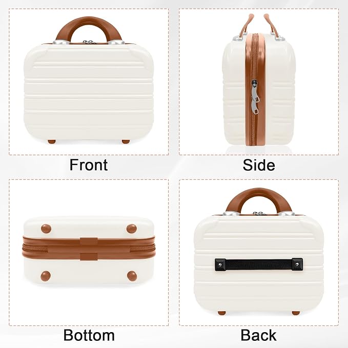 14 inch Hard Shell Makeup Train Case Portable PC ABS Mini Suitcase for Organizer Cosmetics Makeup Brushes Toiletry - Image 3