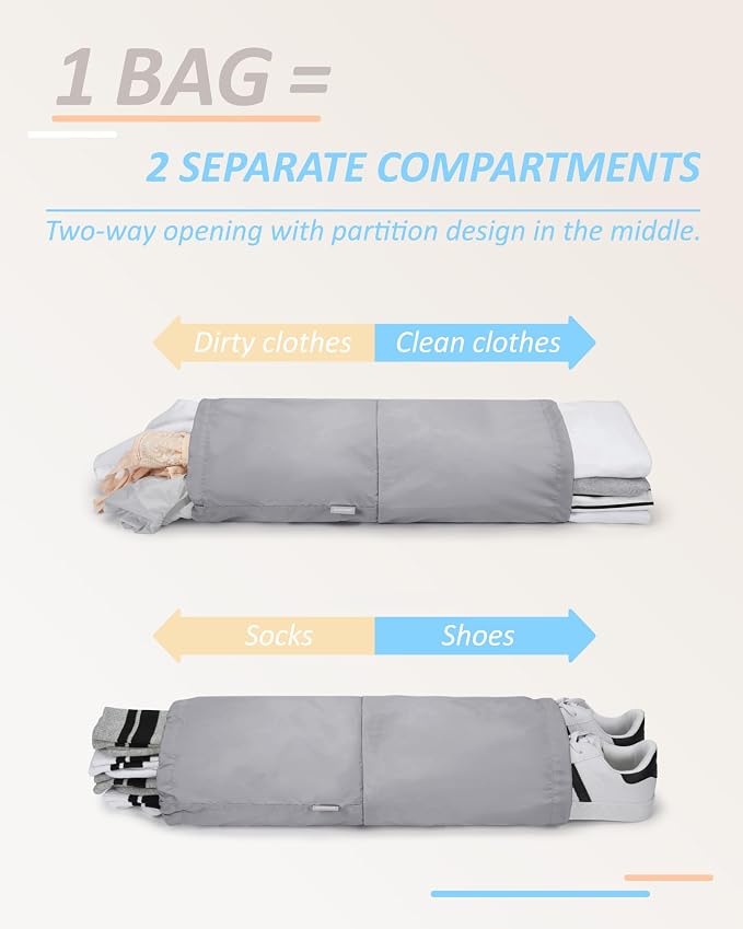 BAGSMART 6 Set /4 Set/2 Set Compression Packing Cubes for Travel, Lightweight Luggage Organizer Bags, Durable Space Saver Bags Travel Essentials - Image 4