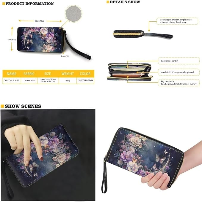 Women Purse Handbags Wallet Sets Leather Shoulder Tote Bag for Women,Top Handle Purse with Wrist Wallet Bag - Image 2