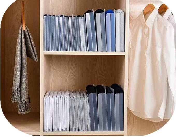 Clothes Folding Board, 5 Pack Multipurpose Shirt Pants Coat Sweater Clothes Organizer, Easy and Fast Flipfold Clothes Folder, Plastic Transparent Laundry Folder Board Travel Folding Board (L) by Unknown