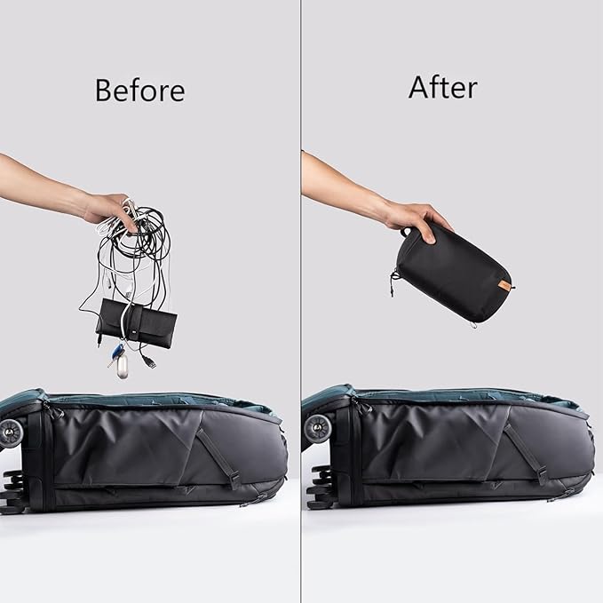 PGYTECH Travel Tech Organizer, Waterproof Tech Bag, Electronics Accessories Organizer Travel Carrying Case, Organizer Bag for Cord, Phone Batteries, Charger,Photography SD Card, Green - Image 5
