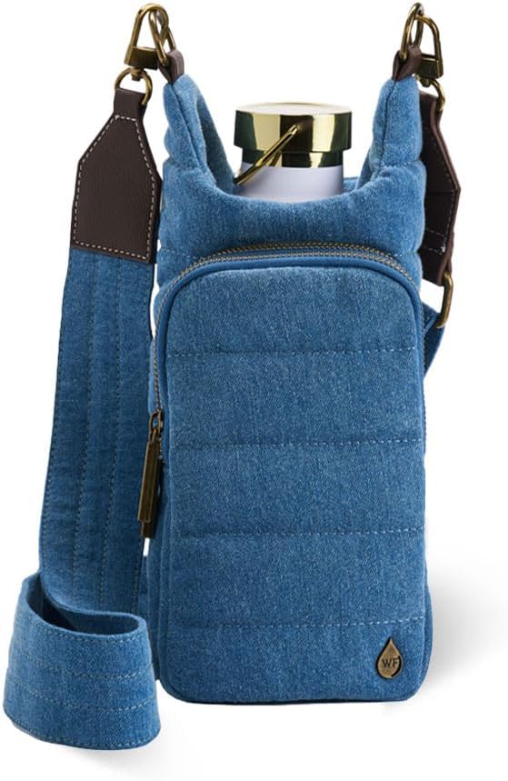 WanderFull® Original HydroBag®, Fits Up to 32 oz Water Bottle Holder with Strap, Gift for Women, Hands-Free Crossbody, Water Bottle Carrier Bag with Phone Pocket by WanderFull