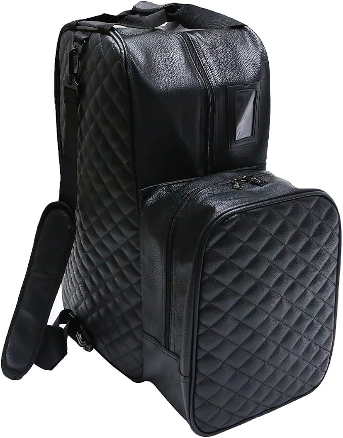 Professional Equestrian Bags Durable PU Leather Horse Riding Boots and Helmet Bag (Black) by UNISTRENGH