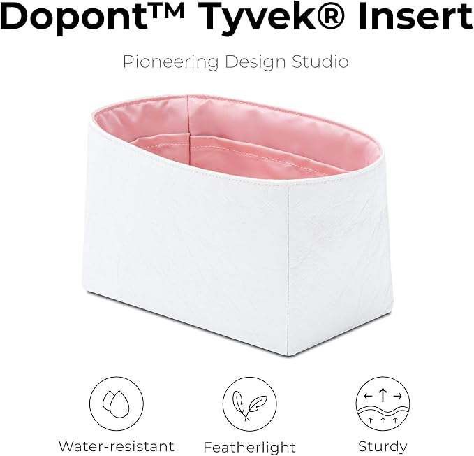 Purse Organizer Insert Compatible with LV Speedy Nano Handbag | Handcrafted DuPont™ Tyvek®, Precision 1:1 Custom Fit, Rose Sakura, Keep Bag Clean & Protected for Travel & Commute - Image 4