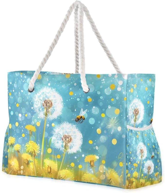 senya Large Beach Bags Totes Swim Canvas Tote Shoulder Bag Water Resistant Bags for Gym Travel Daily by senya
