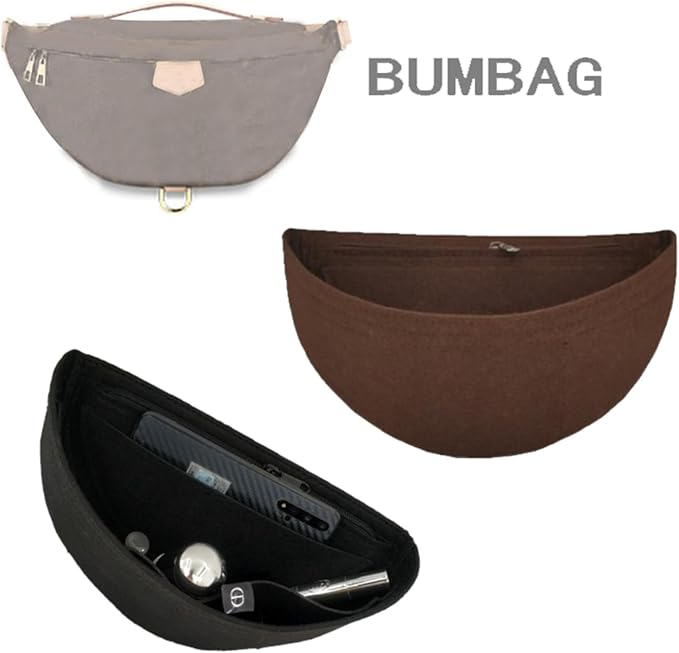 Lckaey Purse Organizer Insert for Waistpack Inner Sleeve BUMBAG Lining Bag Storage Bag2047black - Image 4