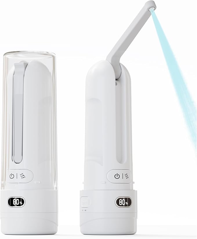 Portable Bidet - Handheld Rechargeable Electric Travel Bidet Sprayer with 3 Pressure - IPX7 Waterproof for Bathroom Ultimate Personal Hygiene Cleaning at Home and Camping (White)