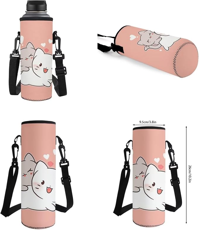 Cat Backpack with A Lunch Box for Girls Third-Grade Cute Bookbag for Girls 8-12/10-12/6-8 Elementary School Book Bag Lunchbox Set Kids Schoolbag Lunchbag Pencil Case Water Bottle Holder - Image 7