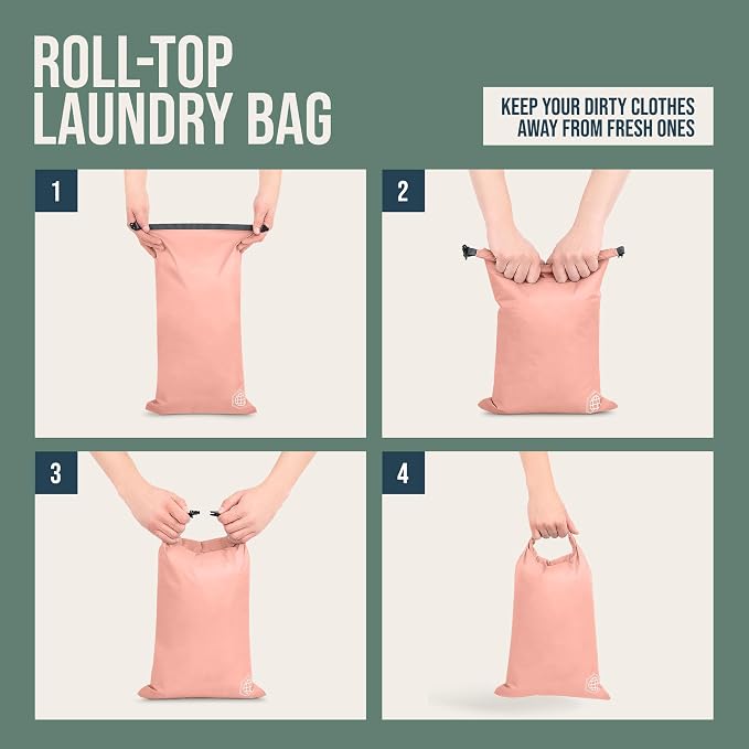 Large Compression Packing Cubes for Travel-Packing Cube Luggage Organizers 7 Piece Set for Checked Luggage-Ultralight, Expandable/Compression Bags by TRIPPED Travel Gear (Dusty Rose) - Image 6