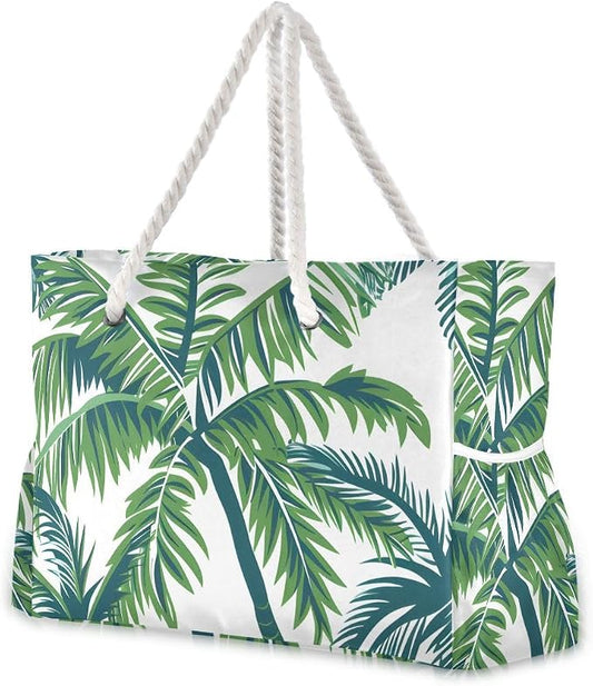 senya Large Beach Shoulder Bags Canvas Tote Water Resistant for Gym Travel Daily by senya