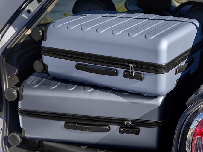 NINETYGO Medium Checked Luggage 24 Inch, Checking In Luggage with Smooth Spinner Wheels, Lightweight, Hard Shell PC Suitcase, Lightweight Travel Luggage, TSA Approved (Shadow, Rhine Basic) - Image 3