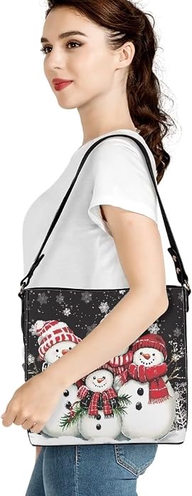 HUGS IDEA Boho Bags for Women Leather Handbag Shoulder Bucket Crossbody Purse - Image 2