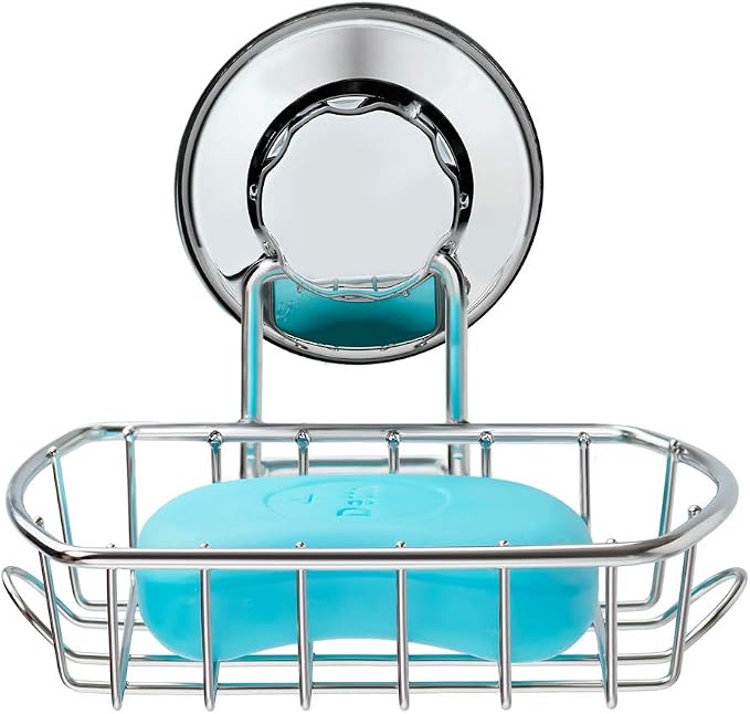 SANNO Suction Cups Shower Caddy with Soap Holder, Rustproof Stainless Steel Wall Mounted Shower Basket - Image 7