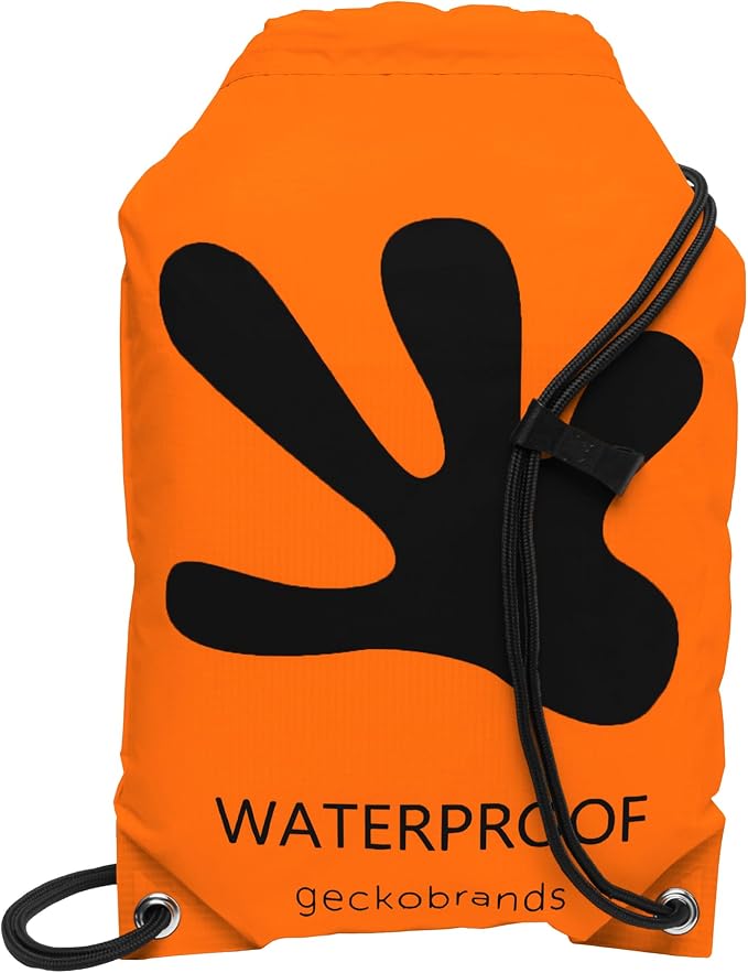geckobrands Embark 10L Drawstring Backpack – Waterproof, Lightweight Dry Bag for Beach, Hiking, and Light Water Activities by geckobrands