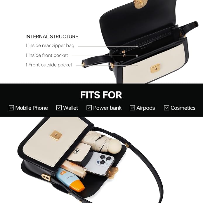 LAFESTIN Genuine Leather Shoulder Bag for Women with Adjustable Strap, Crossbody Purses For Women, Designer Inspire Handbags - Image 7