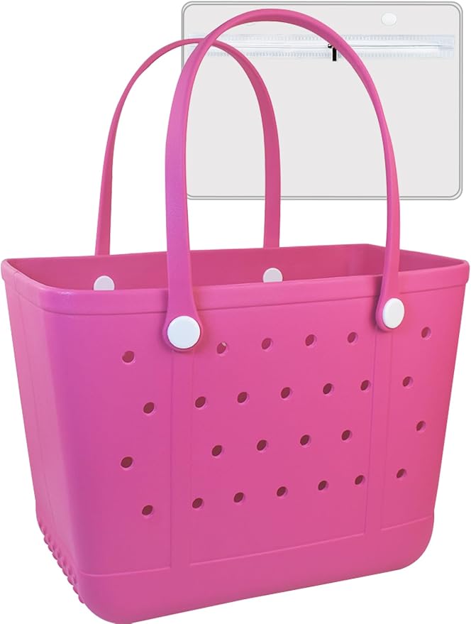 Beach Tote Bag for Women, Rubber Beach Bag Waterproof Sandproof, Extra Large EVA Tote Bag Boat Bag by Uwyriwooq