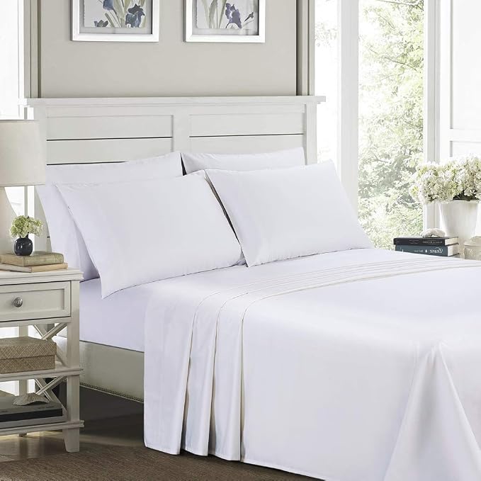 100% Supima Cotton 600 Thread Count Queen Pillowcase Set of 2, Luxury Hotel Pillow Cases,Soft & Silky Sateen Weave, Premium Quality Stardand Pillowcase 2 Pieces (White,STD) - Image 5