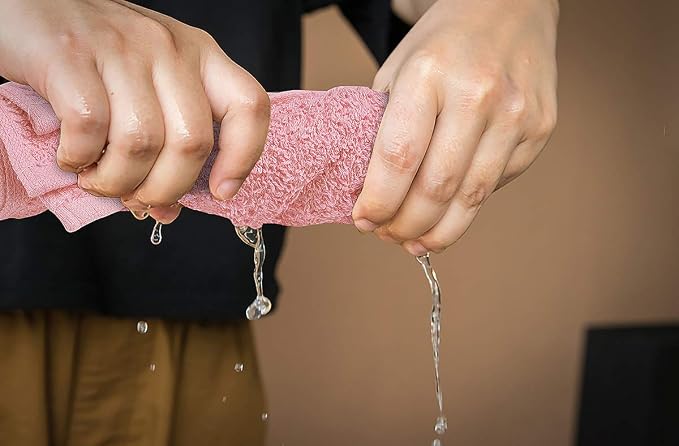 100% Cotton Washcloths 24 Pack (12x12 Inches) Soft, Highly Absorbent Washcloth, Face Towels, Wash Cloths for Face, Ring Spun, Bulk Pack (Pink) - Image 4