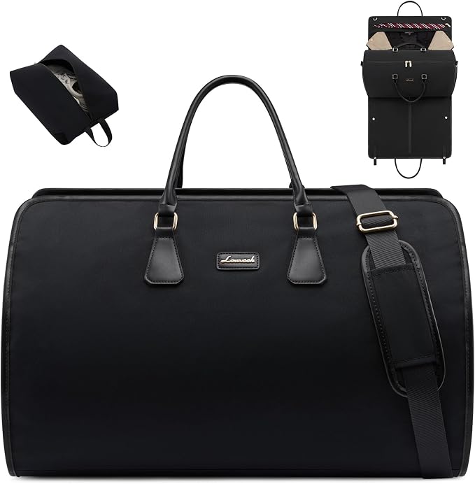 LOVEVOOK Convertible Travel Duffle Bag for Women Men,2 in 1 Garment Bag for Travel with Shoe Pouch,Overnight Weekender Carry On Duffel Bags for Airplane,Hanging Suitcase Suit Dress Business for Trip by LOVEVOOK
