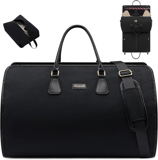 LOVEVOOK Convertible Travel Duffle Bag for Women Men,2 in 1 Garment Bag for Travel with Shoe Pouch,Overnight Weekender Carry On Duffel Bags for Airplane,Hanging Suitcase Suit Dress Business for Trip by LOVEVOOK