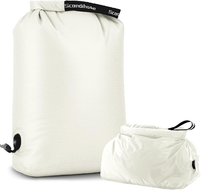 Travel Laundry Bag, Pump-free Vacuum Compression Dirty Clothes Bag, Large Reusable Waterproof & Washable Laundry Bag, Wet and Dry Bag, Ideal for Suitcases, Laundromats (1 Pack) White by EPEDAL24