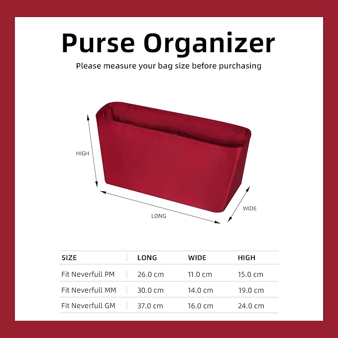 DGAZ Purse Organizer Insert Fits Neverfull-Bags，Silk Bag Organizer，Luxury Handbag & Tote Shaper（GM） - Image 6