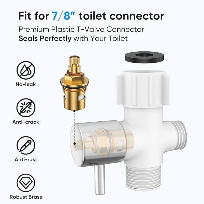 Arofa Handheld Toilet Bidet Sprayer for Toilet-Adjustable Water Pressure Control with Bidet Hose for Feminine Wash, Stainless Steel Jet Spray Cloth Diaper for Baby Wash - White/Brushed Nickel