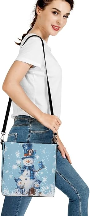 HUGS IDEA Boho Bags for Women Leather Handbag Shoulder Bucket Crossbody Purse - Image 5