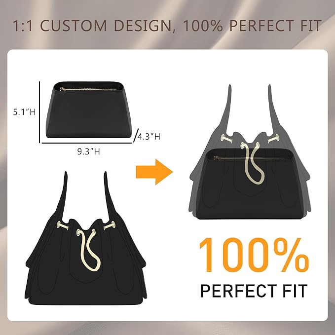 Doxo Chanel 25 Small Bag Insert, Lightweight Nylon Purse Organizer Insert for Chanel 25 Bag, Scratch-Proof Shape Retaining Handbag Inside Organizer with Elastic & Zipper Pocket for Luxury Bag(Small) - Image 3