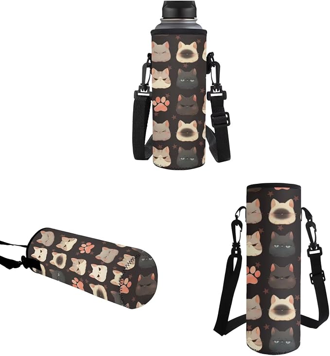 Cat Paw Print Teens Backpack Soft Double Zipper School Bag with Leakproof Lunch Box Pencil Pouch Water Bottle Sleeve for School and Daycare - Image 5