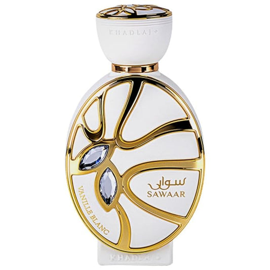 Khadlaj Sawaar Vanille Blanc – Vanilla, Sweet, Woody – Extrait de Parfum Long-Lasting Fragrance for Everyone, 3.4 Ounce / 100 ml