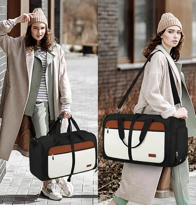 Ytonet Garment Bags for Travel, Foldable Garment Duffle Bags for Women men, Convertible Travel Garment Bag with Shoe Compartment, 2 in 1 Hanging Suitcase Suit Water Resistant Weekender Bag, - Image 6