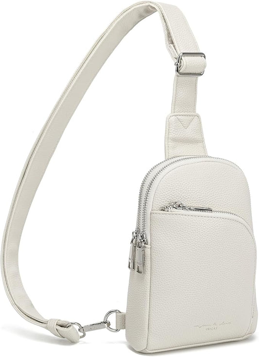 INICAT RFID Blocking Sling Bag,Anti Theft Crossbody Bags for Women,Travel Gifts Fanny Pack Cross Body Purses Woman Leather