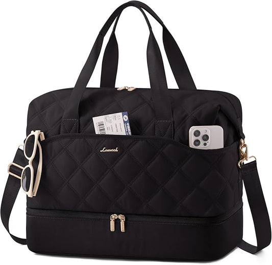 LOVEVOOK Travel Carry On Bag for Women, Lightweight Weekender Bags with Shoe Compartment, Wet Pocket, Hospital Overnight Bags for Women Labor Delivery, Personal Item Duffle Bag for Gym, Sport by LOVEVOOK