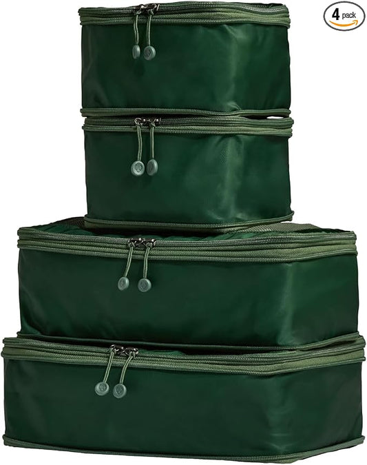 ANTLER - Compression Packing Cubes for Travel, Luggage Organiser for Suitcases or Bags, Travel Accessories, Set of 4, Antler Green by Unknown