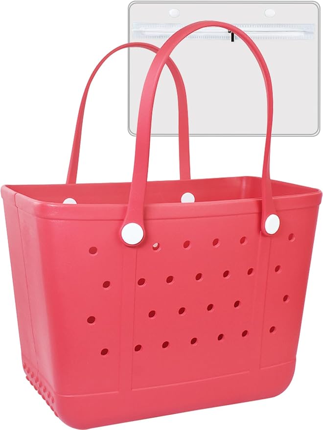 Beach Tote Bag for Women, Rubber Beach Bag Waterproof Sandproof, Extra Large EVA Tote Bag Boat Bag by Uwyriwooq