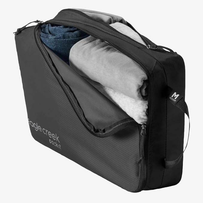 Eagle Creek Pack-It Isolate Carry-On Set - Compact Compression Cube Set for Optimizing Luggage Space - Convenient Top Handle - Internal Storage Divider - Water-Resistant - Washable - Black - Image 8