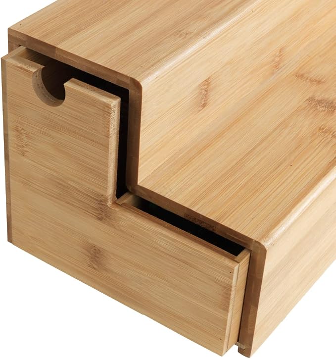 WENKO Bamboo Tea Bag Organizer with Drawer, Tea Bag Storage Container, Coffee and Tea Caddy for Kitchen, Tea Station, Tea Bag Holder, Coffee Bar Accessories and Organizer, 13 x 6.7 x 5.9 in - Image 5