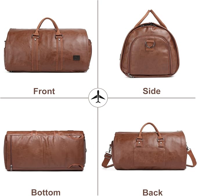seyfocnia Convertible Travel Garment Bag,Carry on Garment Duffel Bag for Men Women - 2 in 1 Hanging Suitcase Suit Business Travel Bag - Image 8